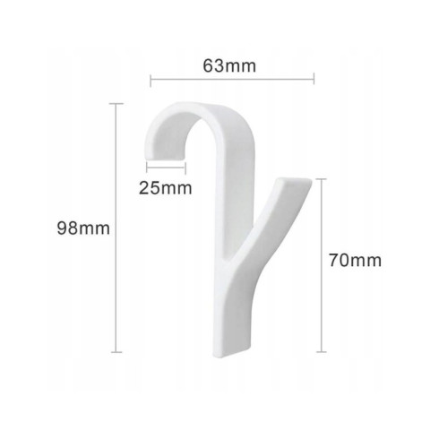 Háčky na radiátor a sprchový kout černé, 2 ks