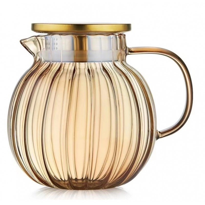 Jantárový džbán s vlnitými stenami - 1100 ml