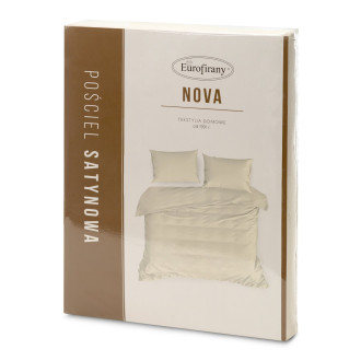 Jednofarebné posteľné obliečky Nova z bavlneného saténu 140x200 cm - krémové