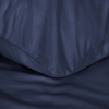 Jednofarebné posteľné obliečky Nova z bavlneného saténu 140x200 cm - tmavo modrá