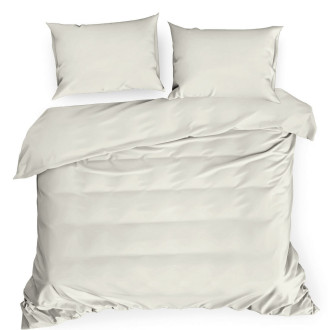 Jednofarebné posteľné obliečky Nova z bavlneného saténu 220x200 cm - krémové