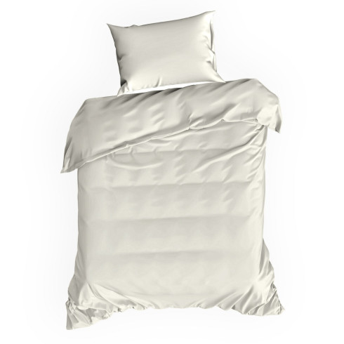 Jednofarebné posteľné obliečky Nova z bavlneného saténu 220x200 cm - krémové
