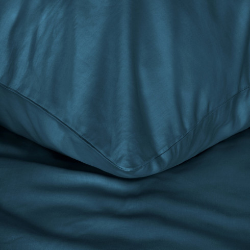 Jednofarebné posteľné obliečky Nova z bavlneného saténu 220x200 cm - námornícka modrá