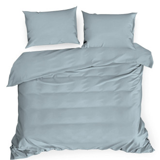 Jednofarebné posteľné obliečky Nova z bavlneného saténu 220x200 cm - svetlo modrá