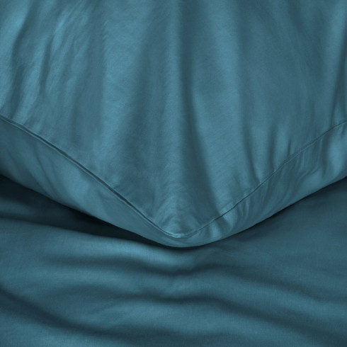 Jednofarebné posteľné obliečky Nova z bavlneného saténu 220x200 cm - tyrkysové