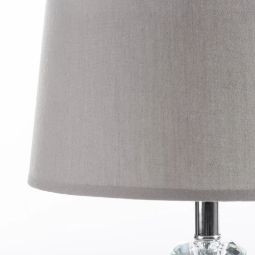 Keramická dekoratívna lampa zdobená reliéfnym vzorom - šedá