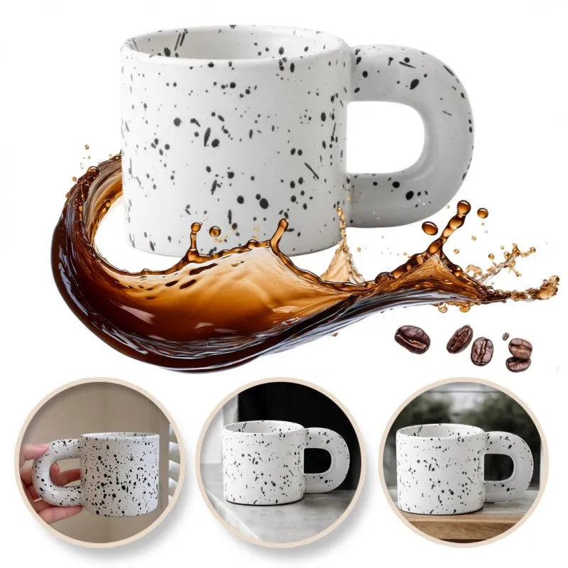 Keramický minimalistický hrnek s ouškem - 300 ml