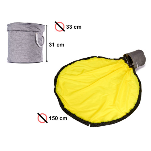 Kôš na hračky s hracou podložkou 2v1