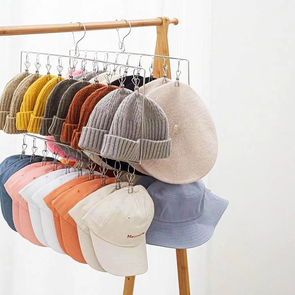 Kovový vešiak s 20 klipmi na spodnú bielizeň, ponožky a iné drobnosti