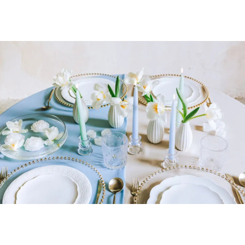 Kuželová svíčka 24 cm - matná šalvěj 1 ks