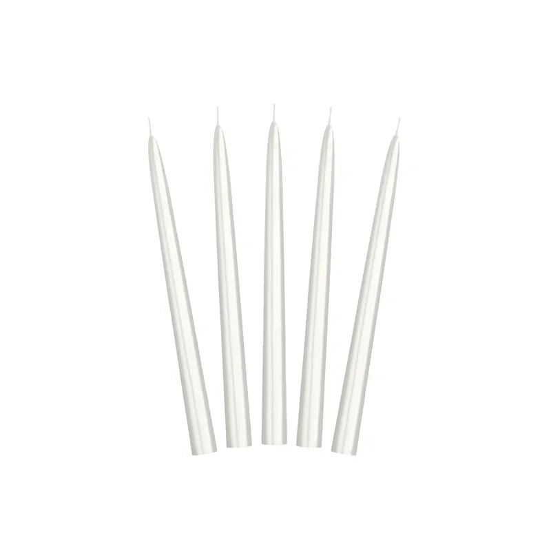 Kuželové svíčky 24 cm - metalické perleťové 1 ks