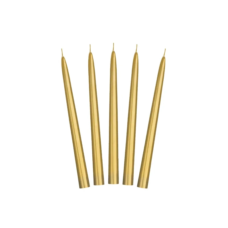 Lumânări conice 24 cm – aurie, 1 buc.