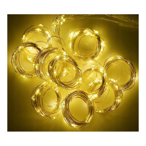 LED svetelný záves 3×3 m 300 LED, teplá biela