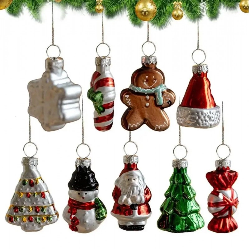 Mix vianočných ozdôb na stromček, 9ks