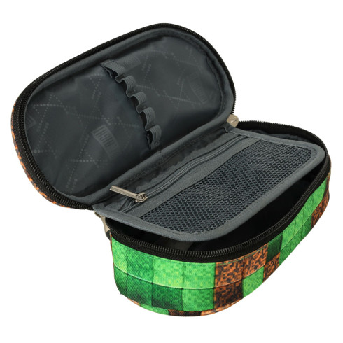 Multifunkční organizér – penál s pixelovými kostkami Minecraft