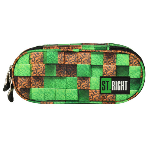 Multifunkční organizér – penál s pixelovými kostkami Minecraft