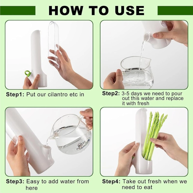 Nádoba na uskladnenie čerstvých byliniek do chladničky 25 cm