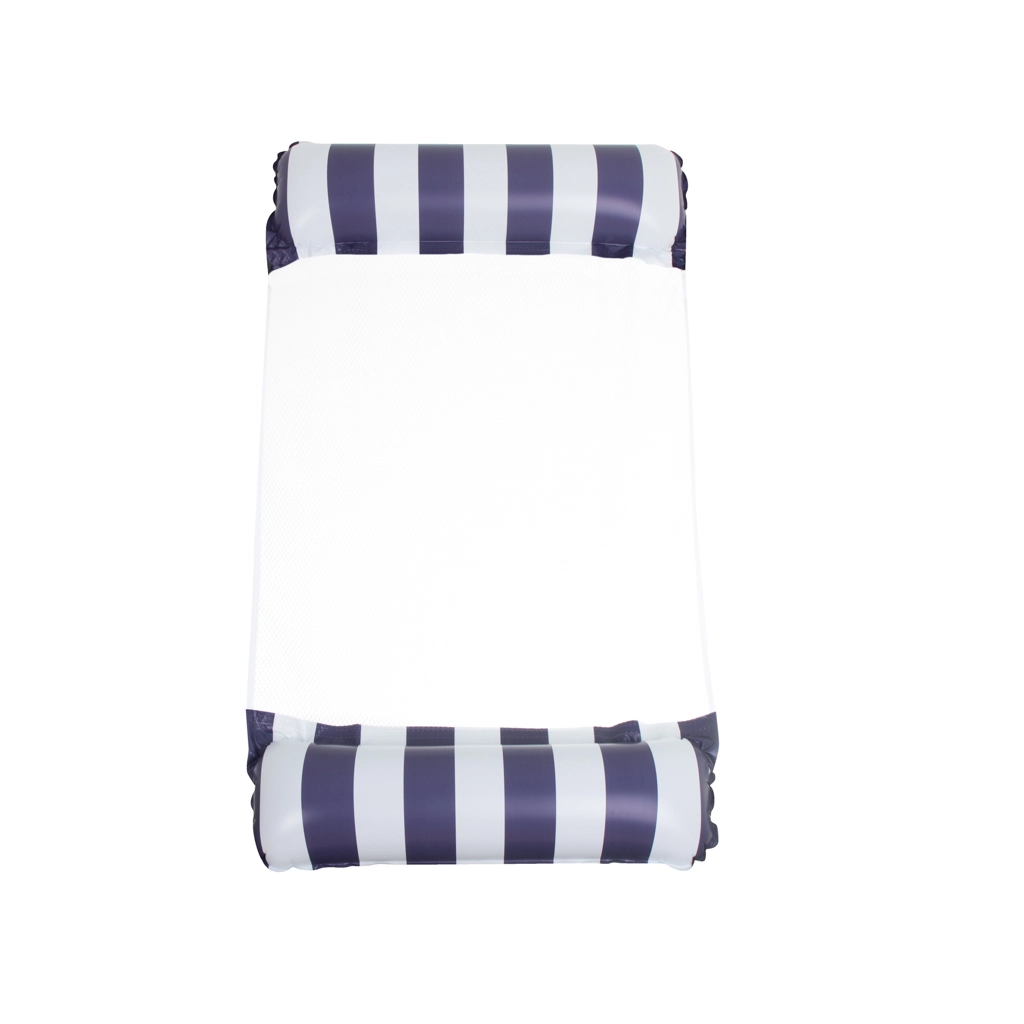 Nafukovací matrac so sieťovinou modro-biely, 110 x 70 cm