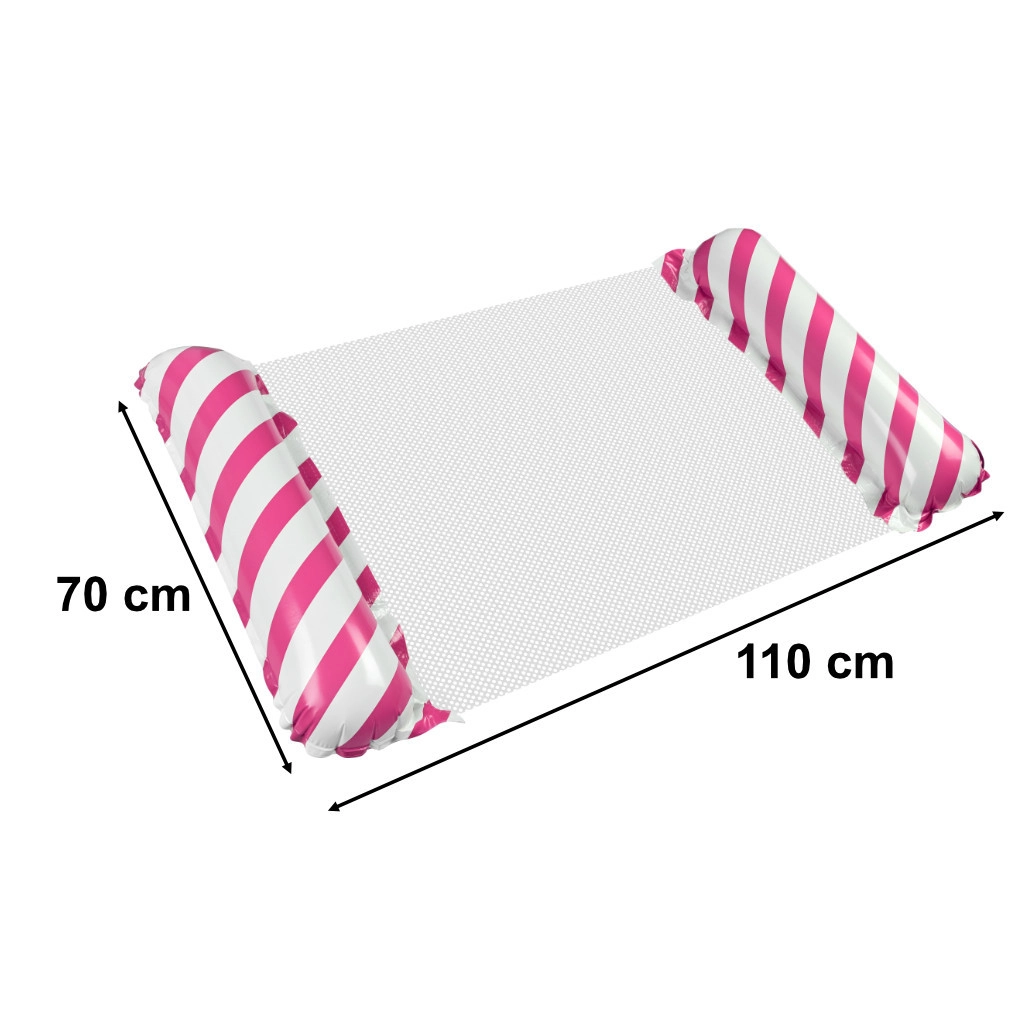 Nafukovací matrac so sieťovinou ružovo-biely, 110 x 70 cm