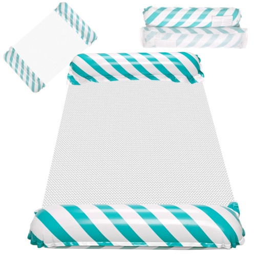 Nafukovací matrac so sieťovinou tyrkysovo-biely, 110 x 70 cm