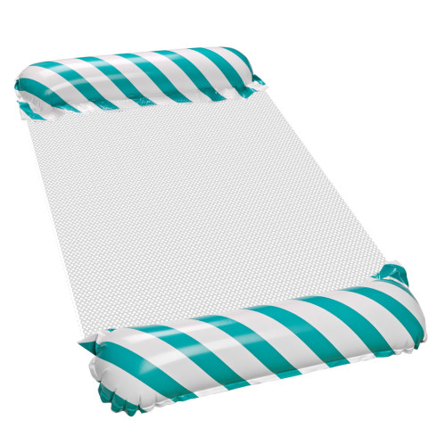 Nafukovací matrac so sieťovinou tyrkysovo-biely, 110 x 70 cm