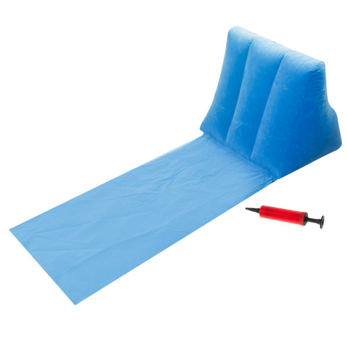 Nafukovacie plážové lehátko s operadlom, modré