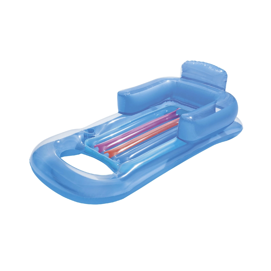 Nafukovací lehátko s opěrkou Bestway 161 cm – modré