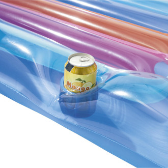 Nafukovačka s operadlom Bestway 161 cm -  modrá