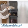 Organizér na kabelky - závěsný šedý