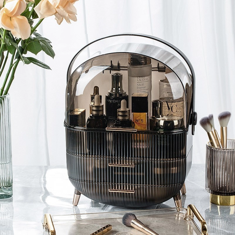 Organizér na kosmetiku a šperky – černý, 37 x 28,6 x 18,5 cm