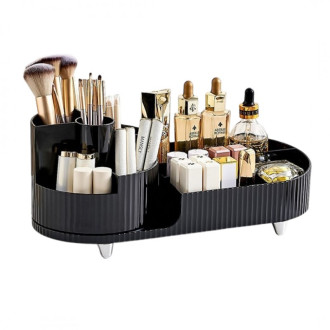 Organizér na kozmetiku - otočný 34,5 cm čierny
