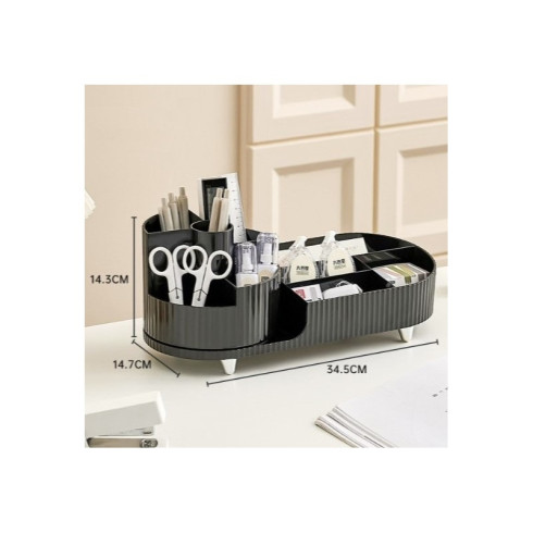 Organizér na kozmetiku - otočný 34,5 cm čierny