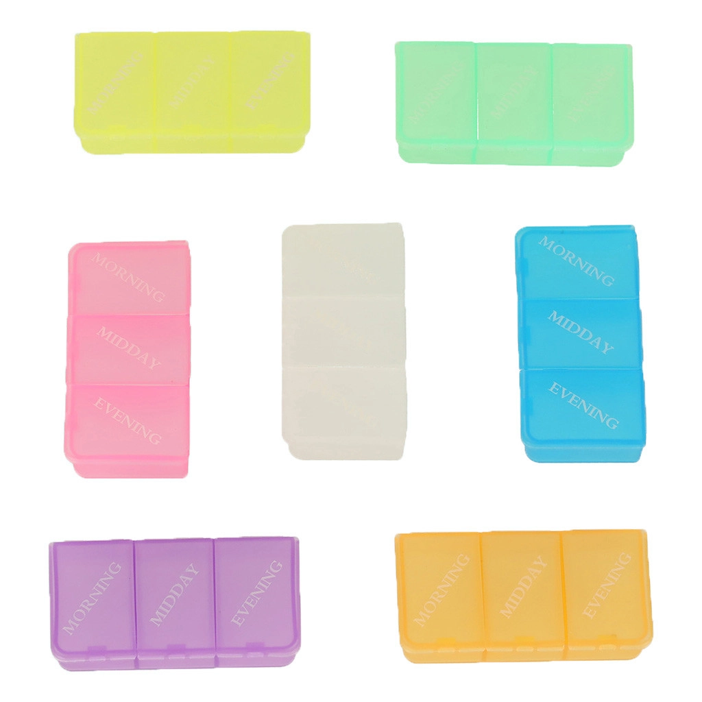 Organizér na léky - týdenní krabička na tablety se 3 přihrádkami v různých jazycích