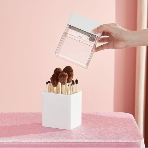 Organizér na štetce - nádoba na sušenie 12 štetcov - 22 cm, biely