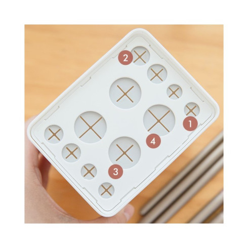 Organizér na štetce - nádoba na sušenie 12 štetcov - 22 cm, biely