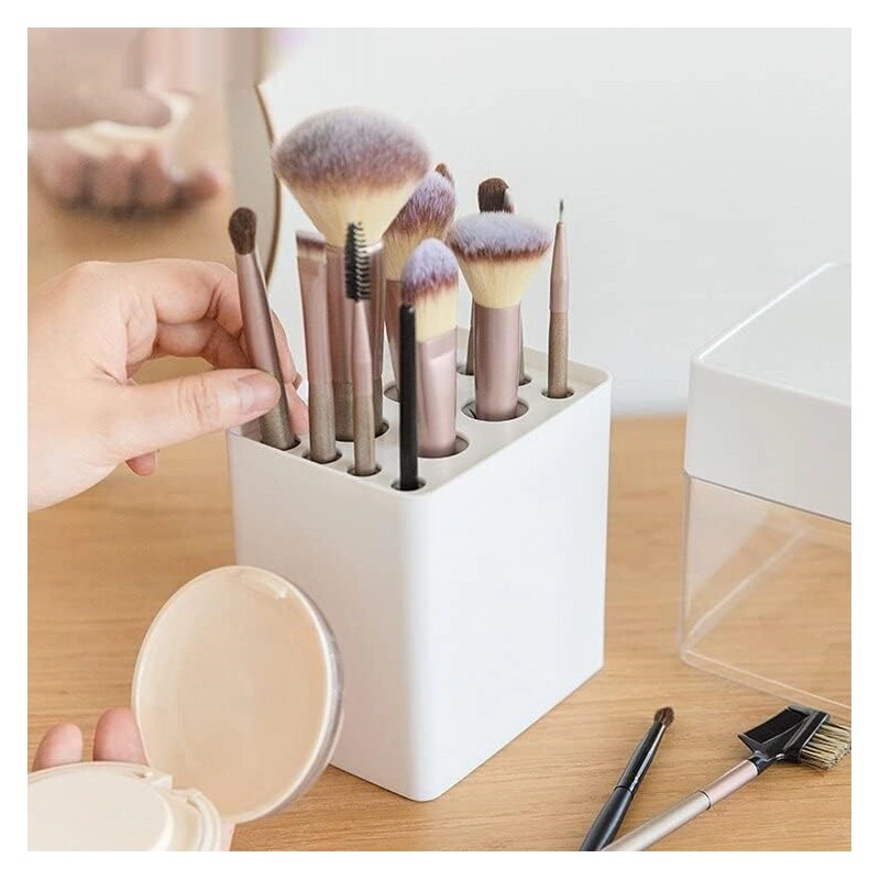 Organizér na štětce - nádoba na sušení 12 štětců - 22 cm, bílý