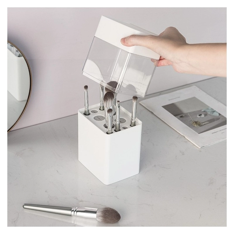 Organizér na štětce - nádoba na sušení 12 štětců - 22 cm, bílý