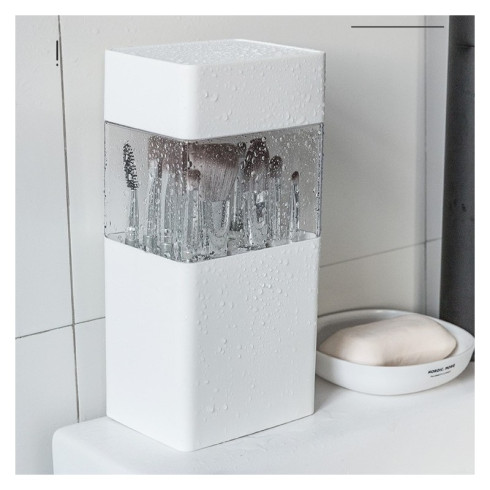 Organizér na štetce - nádoba na sušenie 12 štetcov - 22 cm, biely