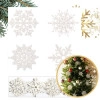 Ozdoby na vianočný stromček - snehové vločky 40 ks