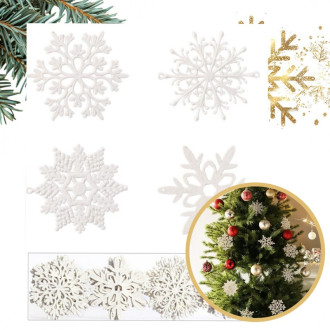 Ozdoby na vianočný stromček - snehové vločky 40 ks