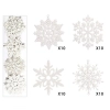 Ozdoby na vianočný stromček - snehové vločky 40 ks