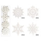 Ozdoby na vianočný stromček - snehové vločky 40 ks