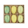 Plastové morské vajíčka so zlatým vzorom - 6 ks