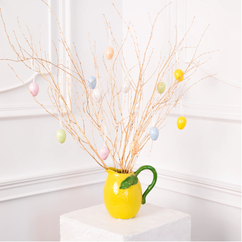 Plastová vajíčka se zlatým třpytivým mixem - 12 ks