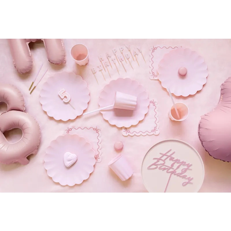 Platou pentru tort și prăjituri 24 cm – roz