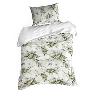 Posteľné obliečky Ella s motívom listov z bavlny renforcé 140x200 cm