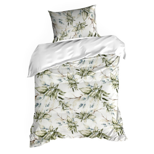 Posteľné obliečky Ella s motívom listov z bavlny renforcé 140x200 cm