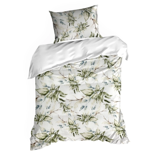Posteľné obliečky Ella s motívom listov z bavlny renforcé 140x200 cm