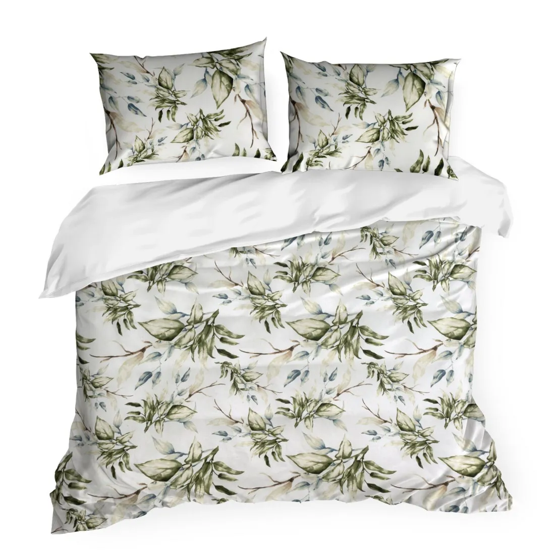 Posteľné obliečky Ella s motívom listov z bavlny renforcé 140x200 cm