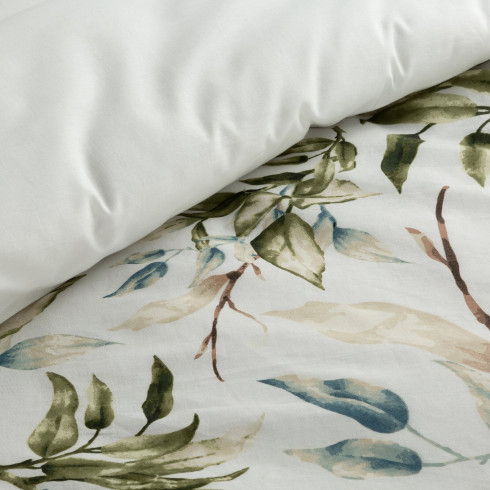 Posteľné obliečky Ella s motívom listov z bavlny renforcé 140x200 cm
